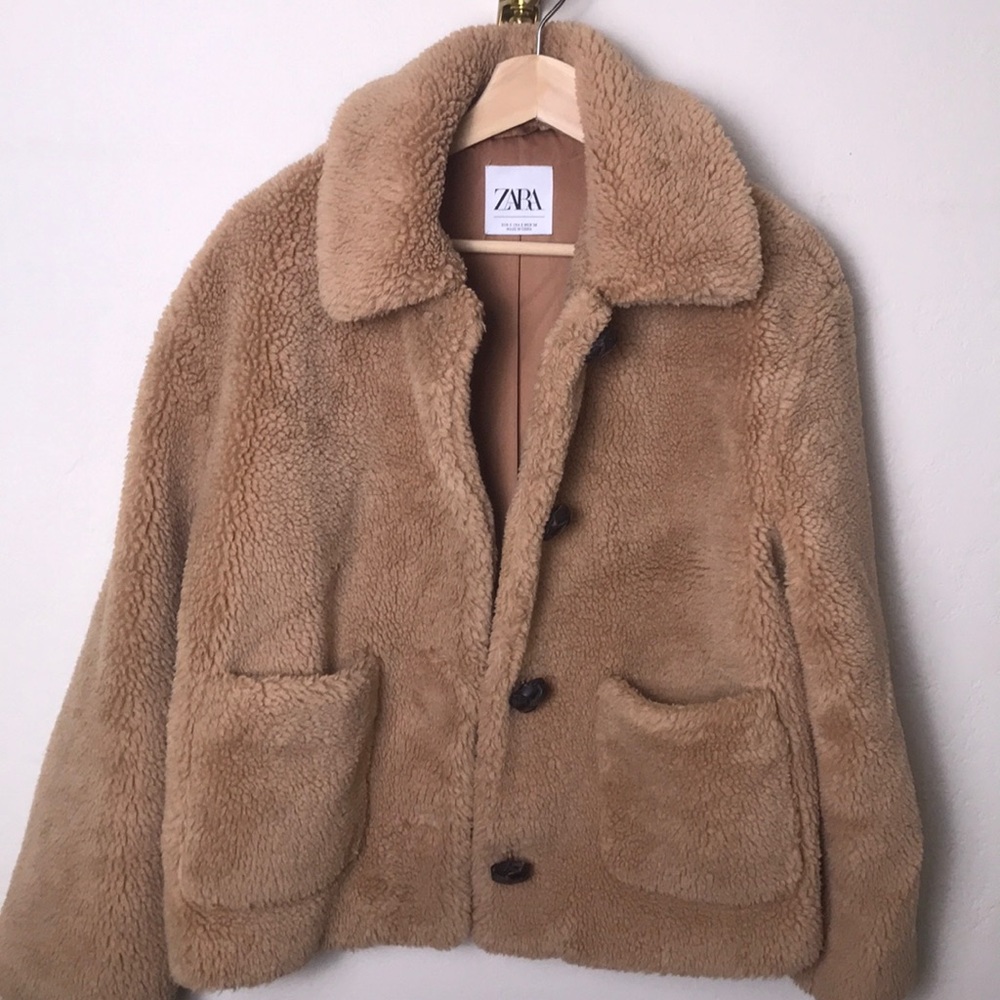 Zara coat khaki size small / medium - Picture 1 of 4